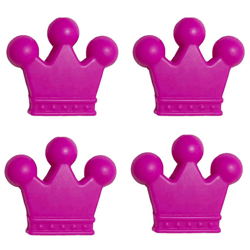 Venta al por mayor 35×30MM Crown Teethers Cuentas de silicona 50pcs